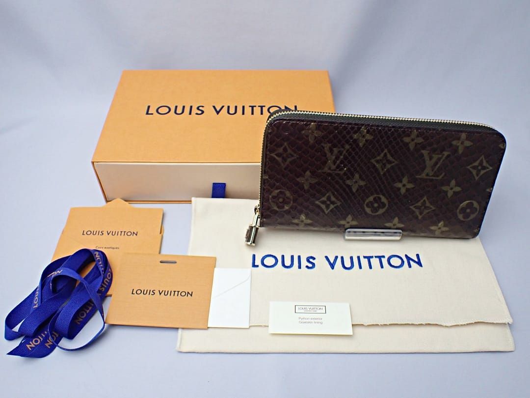 LOUIS VUITTON ルイ ヴィトン モノグラム エキゾチックレザー ジッピー ...