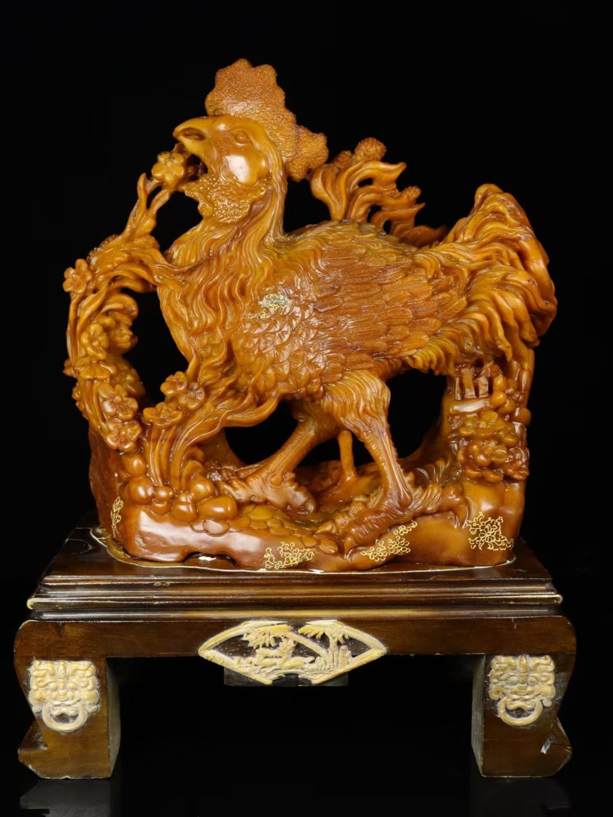 時代物　天然 田黄石彫刻　龍魚　文房具　印鑑　縁起物　アンティーク 時代物 天然 田黄石彫刻 龍魚 文房具 印鑑 縁起物 アンティーク