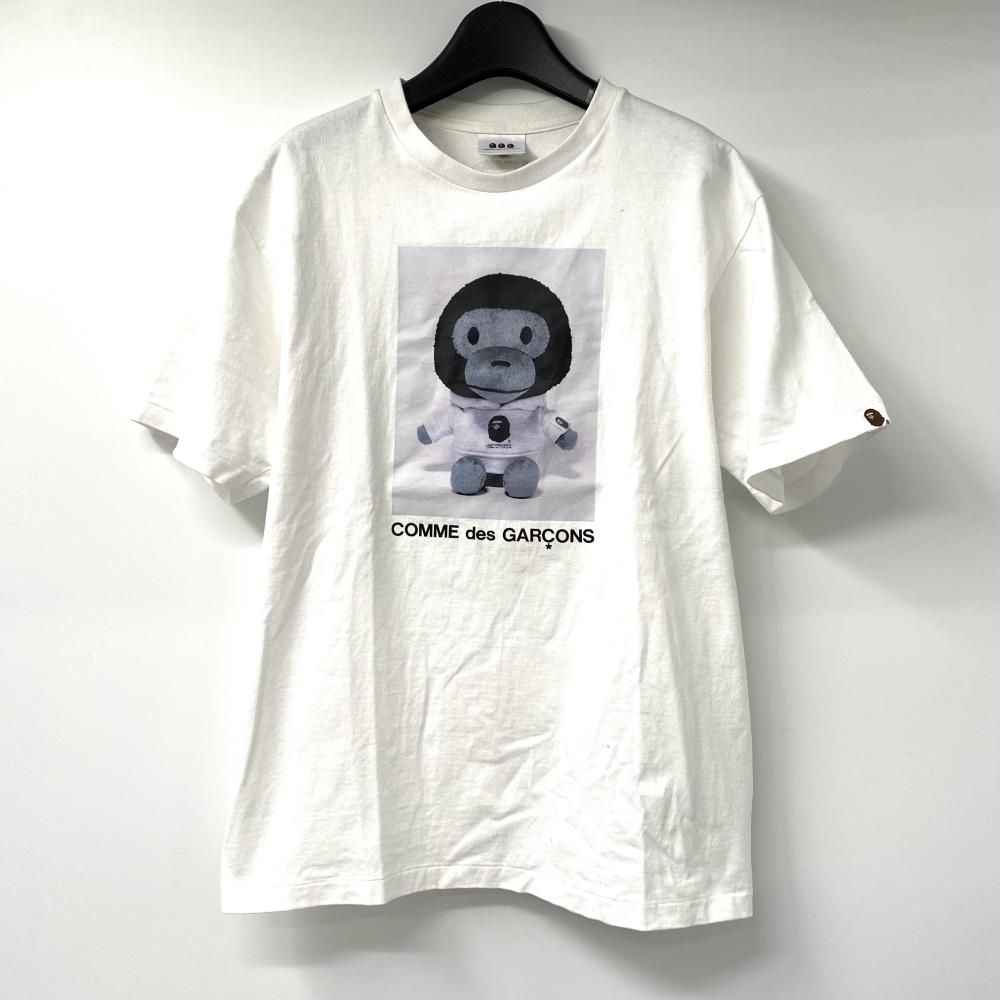 BAPEABATHINGAPE×COMMEDESGARCONS 24AWBaby Milo Tシャツ L ホワイト アベイシングエイプ コムデギャルソン 17