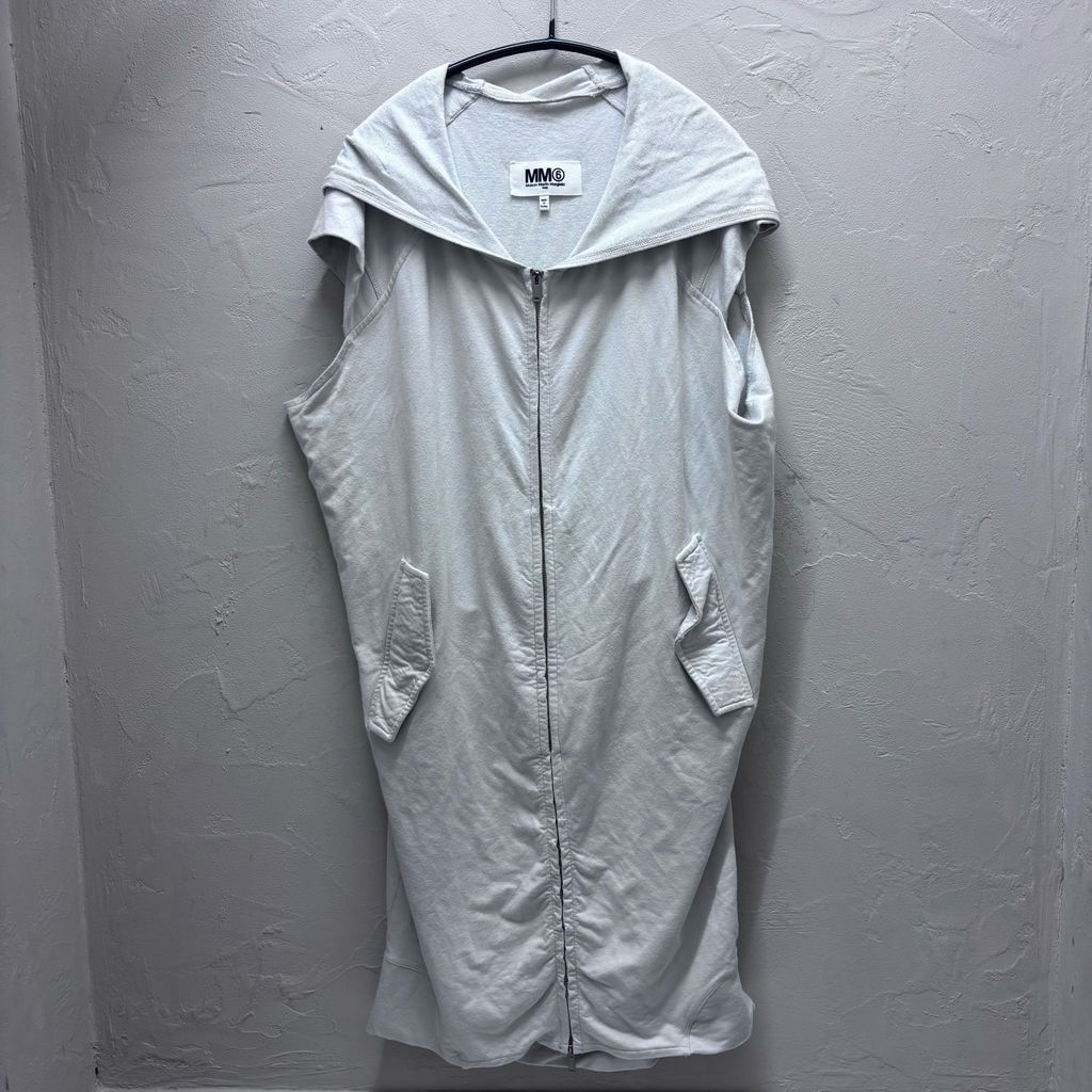 MM6 エムエムシックス NO-SLEEVE DRESS ワンピース S52CT0028 ホワイト size XS 代官山A10