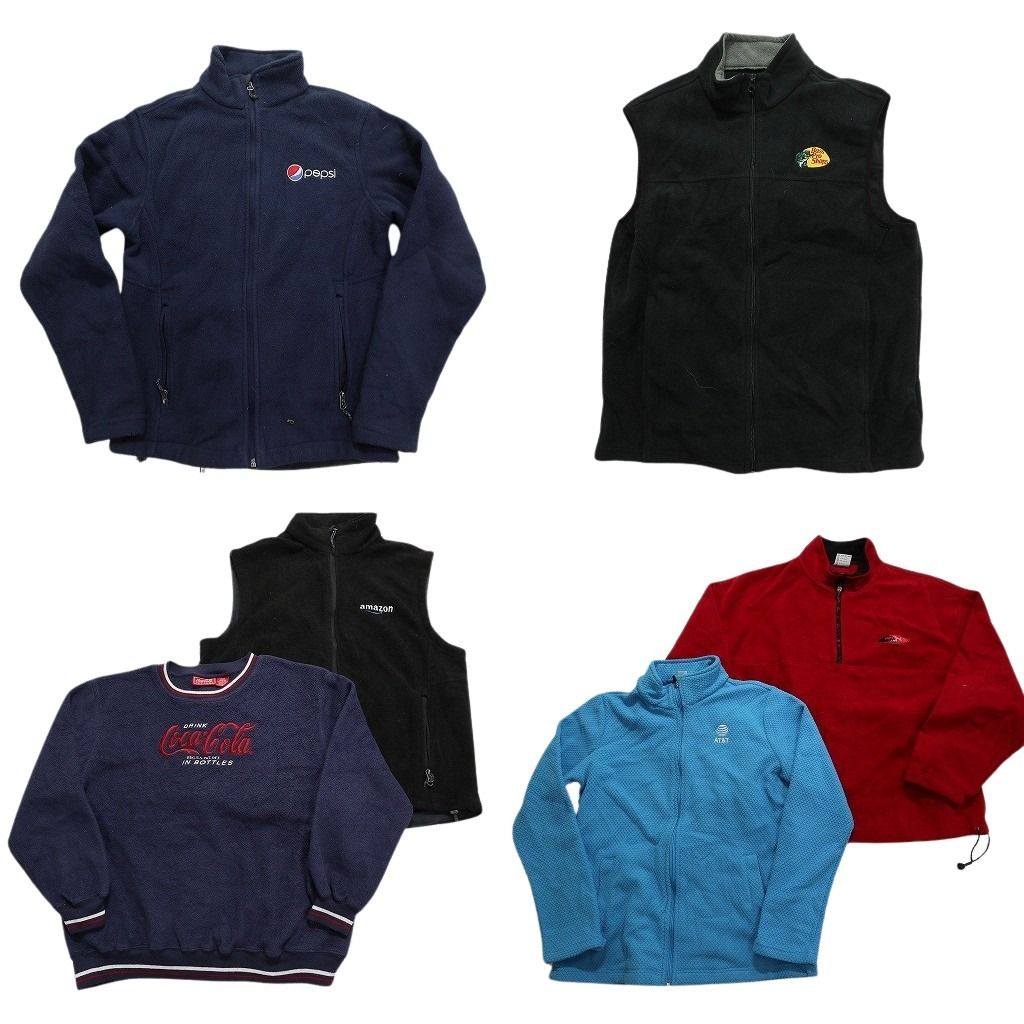 古着卸 企業ロゴ フリース 6枚セット メンズ XS M L XL コカ コーラ アマゾン バスプロショップ 古着 NC2720