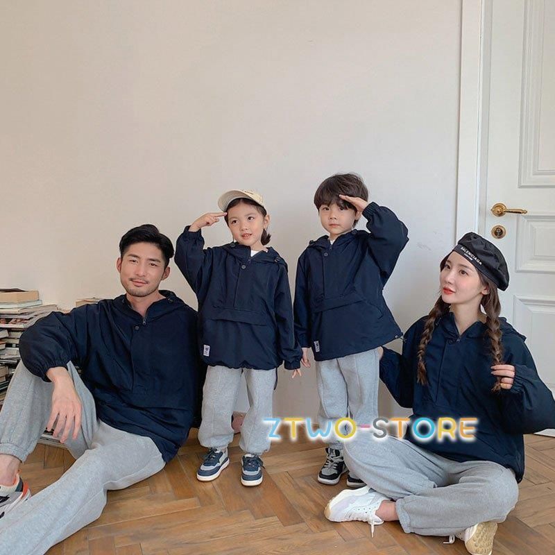 春秋 親子ペアルック ベビー 親子コーデ 帽子 付き パーカー 長袖 親子コーデ 家族お揃い ペアルック 親子ペア パパ/ママ/キッズのお揃い 子供服 春秋 親子ペアルック ベビー 親子コーデ パーカー 長袖 親子