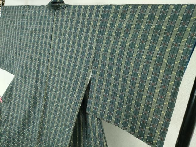 平和屋本店□極上 本場琉球 読谷山花織 紬地 草木染 手織 池原竹子作