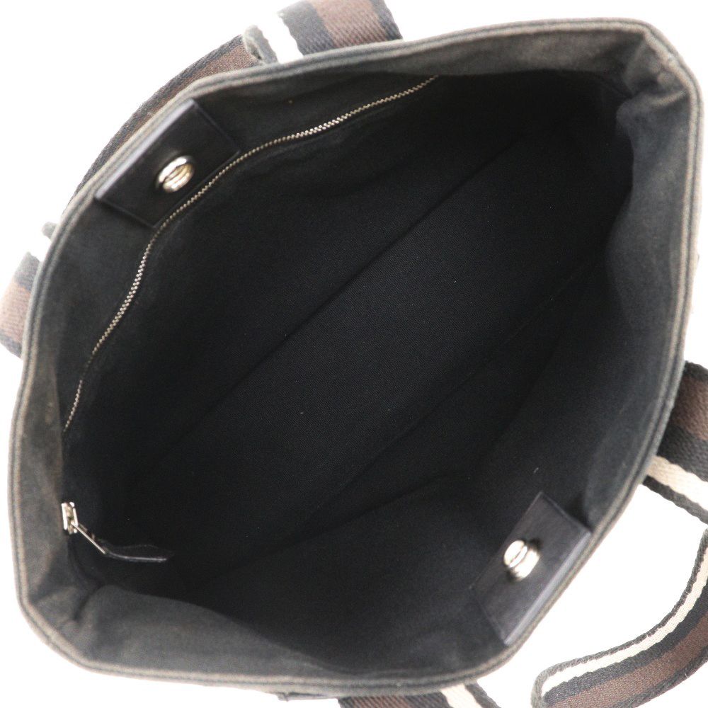 HERMES】エルメス トロカホリゾンタルPM キャンバス 黒 ユニ