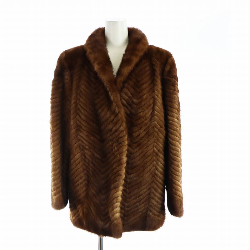 オズファー 毛皮 ロングコート ダークブラウン 【公式通販】