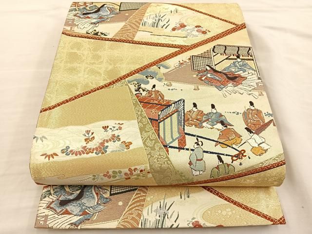 平和屋着物◎西陣の名門織元 いづくら謹製 六通柄袋帯 唐織