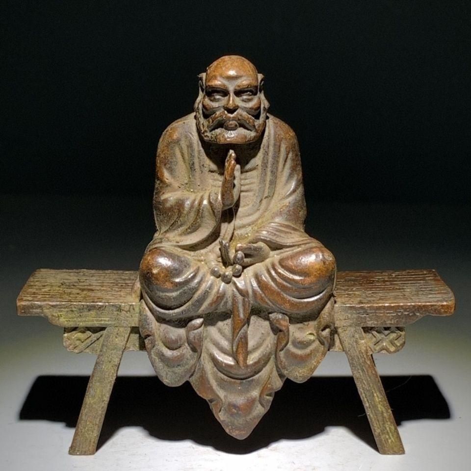 達磨祖師仏像 工芸品 美術品 置物 銅細工 達磨祖師仏像 装飾品 工芸品 美品 置術物 - メルカリ