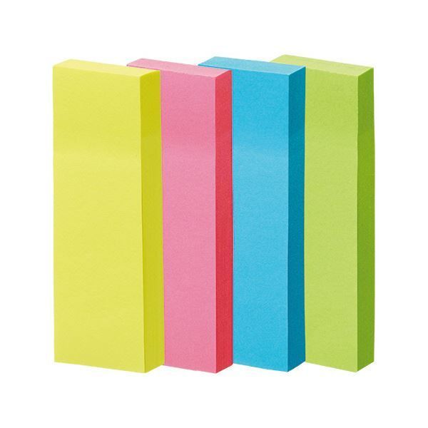 まとめ TANOSEE 強粘着ふせん75×25mm ビビッドカラー 4色 1パック 20冊 ×5セット