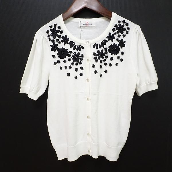 snc ギャラリービスコンティ GALLERY VISCONTI カーディガン 2 白 黒