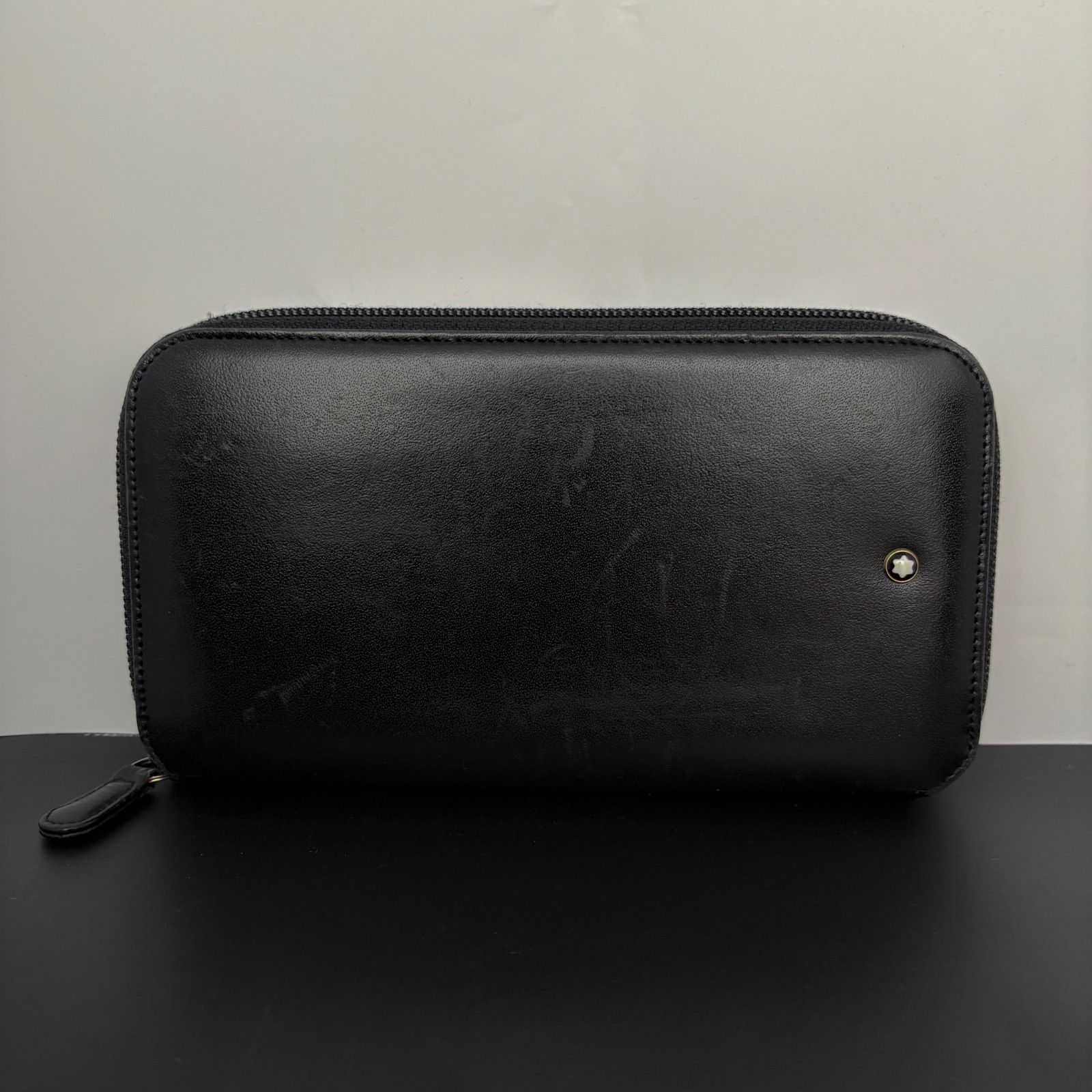 モンブラン MONTBLANC 長財布 ラウンドファスナー ラウンドジップ ロングウォレット レザー 黒 ブラック メンズ レディース ユニセックス