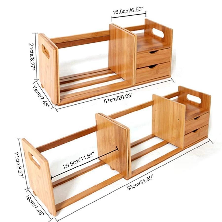 デスク上 収納 木製 小物入れ 卓上収納 仕切り デスク上置き棚 本立て 卓上本棚 伸縮 組立 ブックスタンド デスクオーガナイザー ペン立て 文房具 オフェス収納
