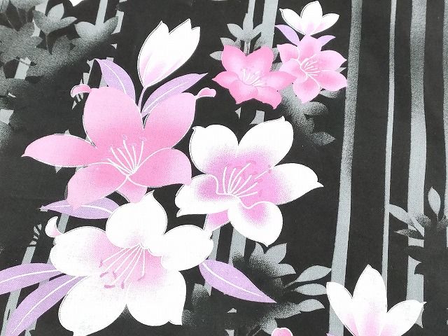 平和屋本店□浴衣 まとめて 3点 花柄 SEIKO MATSUDA など 着用