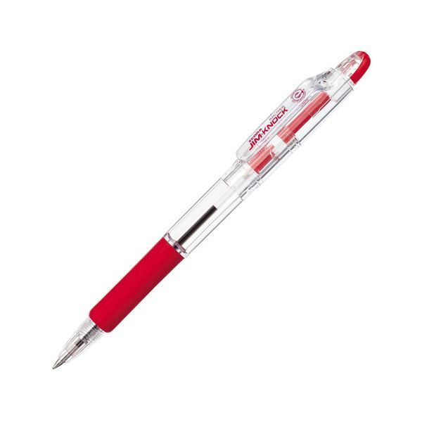 (まとめ) ゼブラ 油性ボールペン ジムノック 0.7mm 赤 KRB-100-