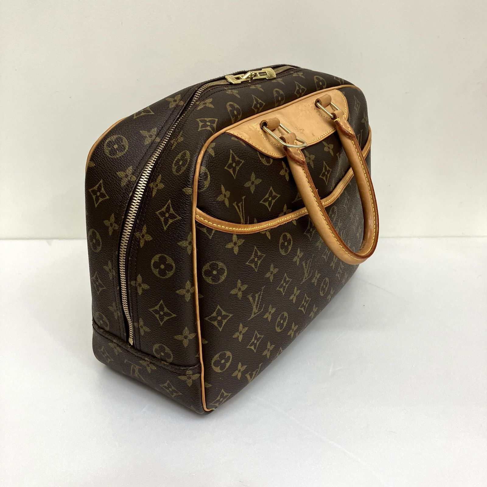 【中古美品】LOUIS VUITTON ルイヴィトン ドーヴィル M47270 モノグラム ハンドバッグ ボストンバッグ 保存袋・パドロック付き