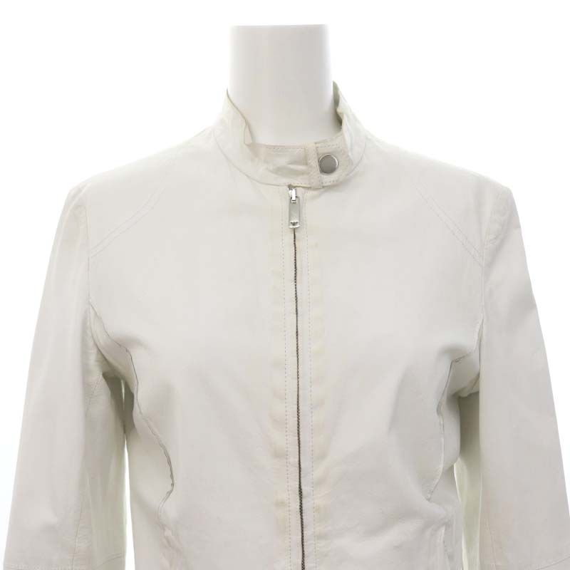 エンポリオアルマーニ EMPORIO ARMANI ラムレザーノーカラージャケット