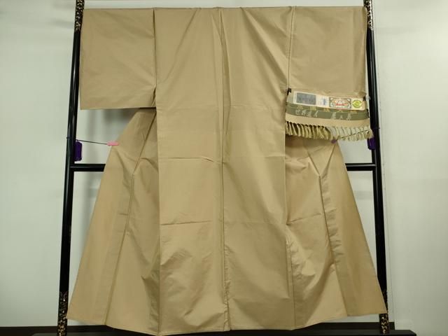 平和屋本店 上 男性 本場縞大島紬 世界遺産 屋久島 屋久杉染 大島紬美幸謹製 枯色 証紙付き DZAB0751kh5