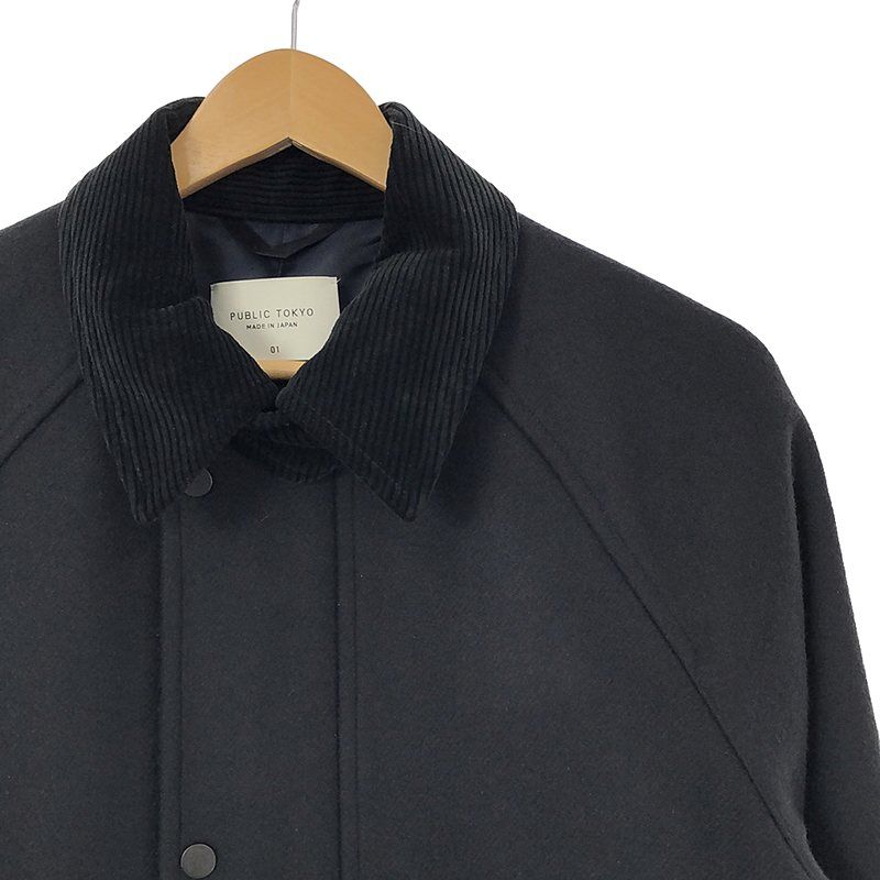 PUBLIC TOKYO S140メルトンハンティングコート 1 ブラック S140
