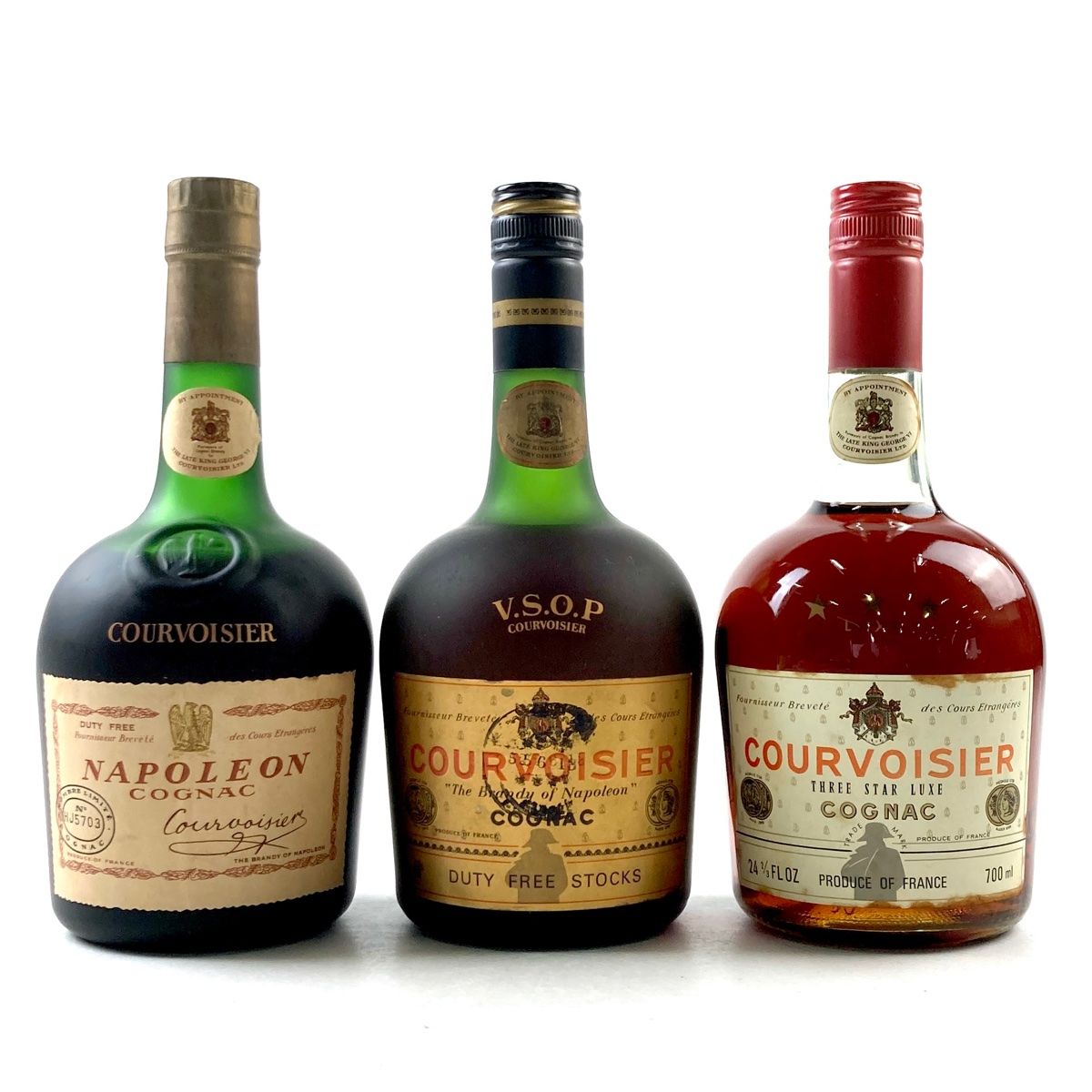 3本 クルボアジェ Courvoisier ナポレオン 旧ボトル VSOP スリースター コニャック 700ml ブランデー セット 【古酒】 -  メルカリ