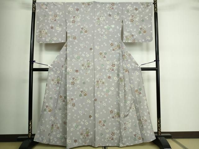 平和屋着物▽小紋　単衣　舞桜文　洗える着物　DAAV9761sf 平和屋着物▽小紋 単衣 舞桜文 洗える着物 DAAV9761sf 平和屋着物