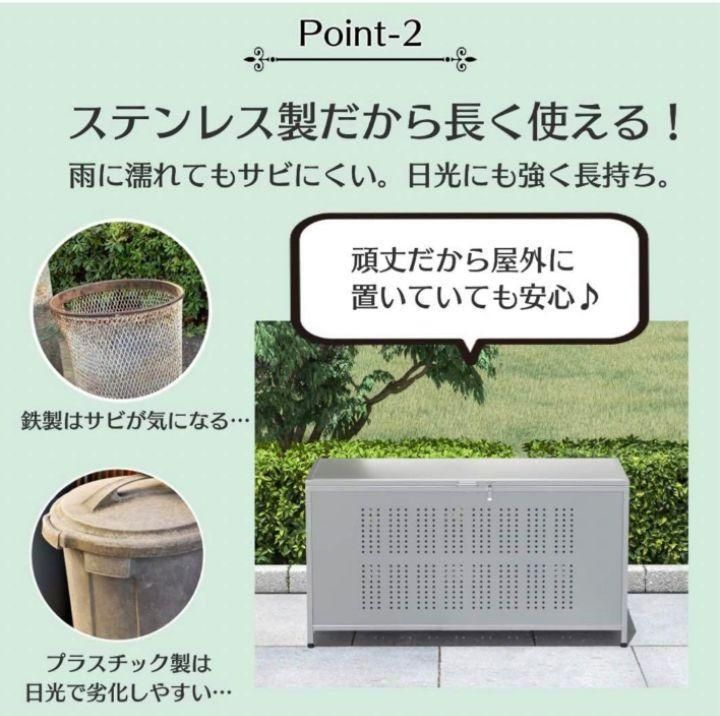 ゴミ箱 屋外 大きい カラス除け ごみふた付き(組立式）350L ゴミ箱 屋外 大きい カラス除け ごみふた付き(組立式）350L 1