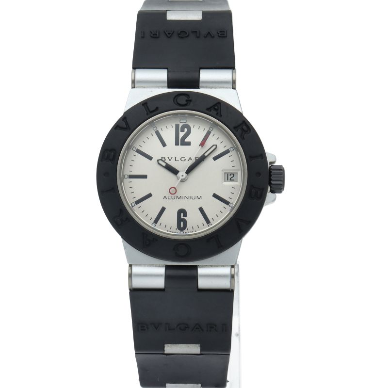 【希少】ブルガリ　アルミニウム　AL32A クォーツ　ベルト切れ　箱付き 希少】ブルガリ アルミニウム AL32A クォーツ ベルト切れ 箱付き