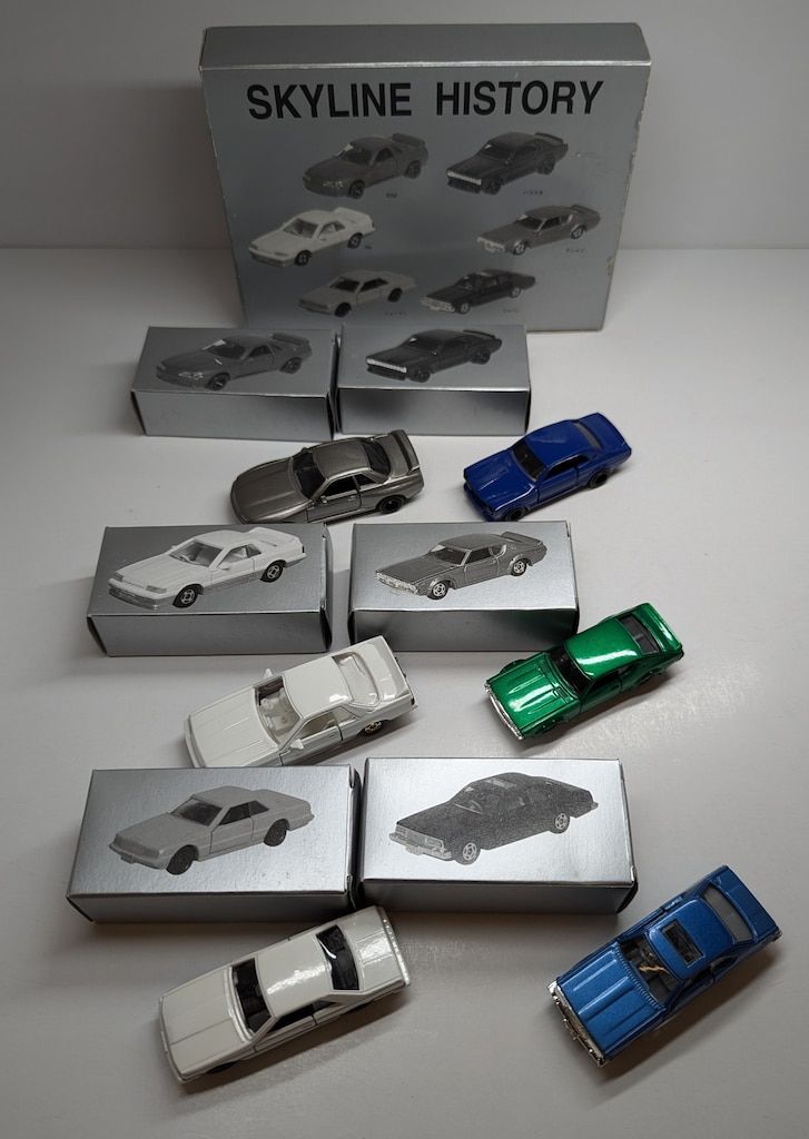 トミー トミカ/イケダ特注/ギフトセット トミカ SKYLINE HISTORY/6台セット銀箱