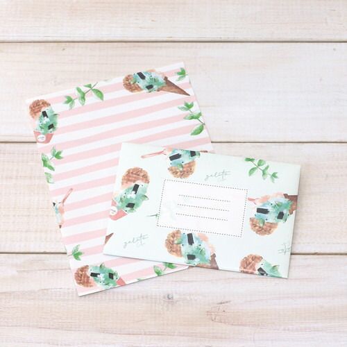 まとめ ラボクリップ レターセット ジェラートカフェ レターセット ミント 21B-GCLS01-MT ×15セット WWW_SUPERTOOLSSHOP_NL