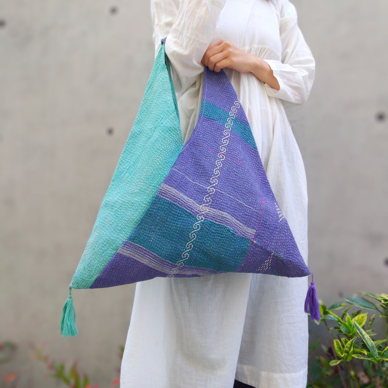 vintage kantha quilt ヴィンテージ ラリーキルト カンタキルト 刺繍