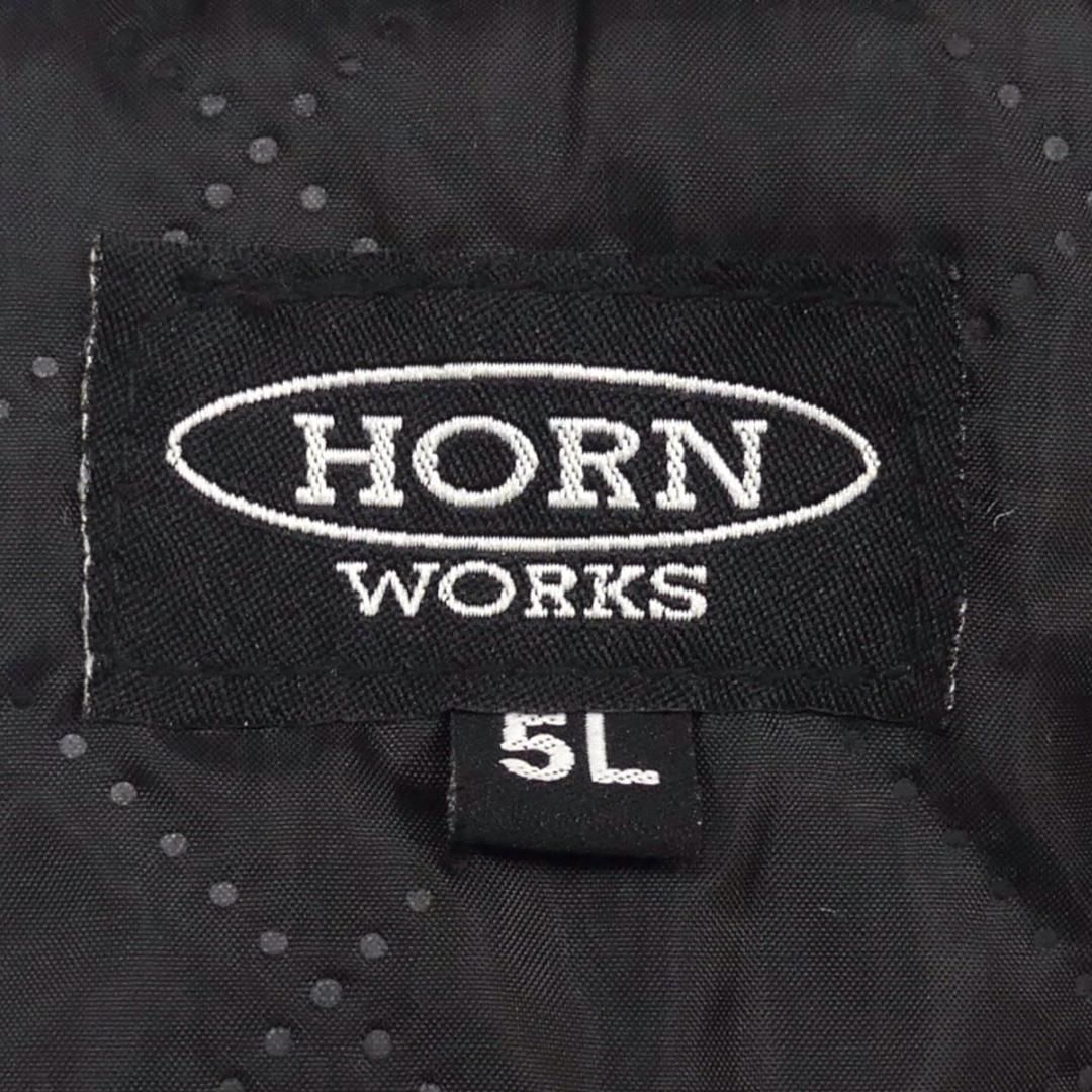未使用 HORN WORKS レザージャケット ライダース 大きいサイズ 5L Horn Works 本革 襟ボアダブルライダースジャケット メンズ