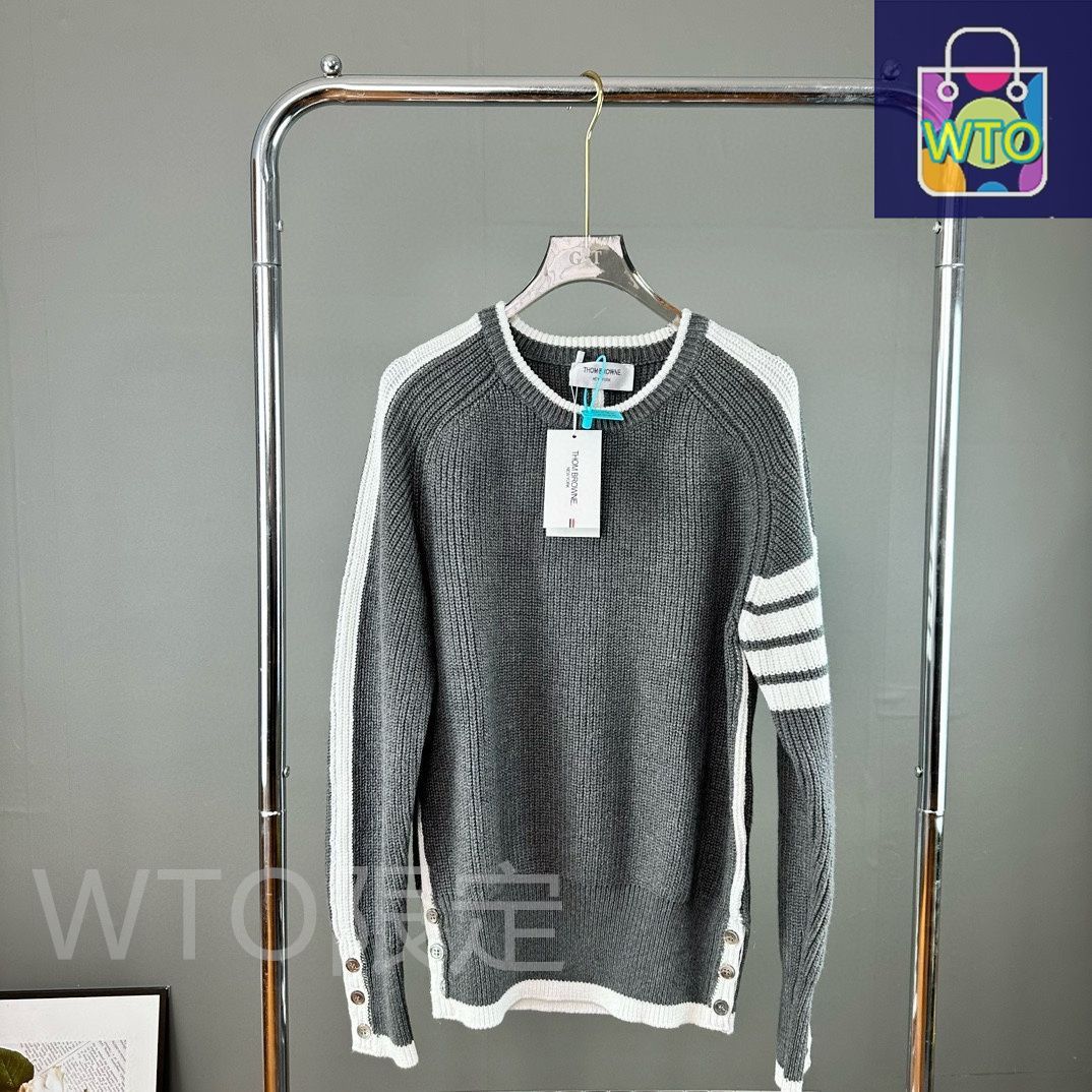 THOM BROWNE ニット ブレザー ストライプ Thom Browne風 ストライプニットセーター [本日WTO|新品未使用品
