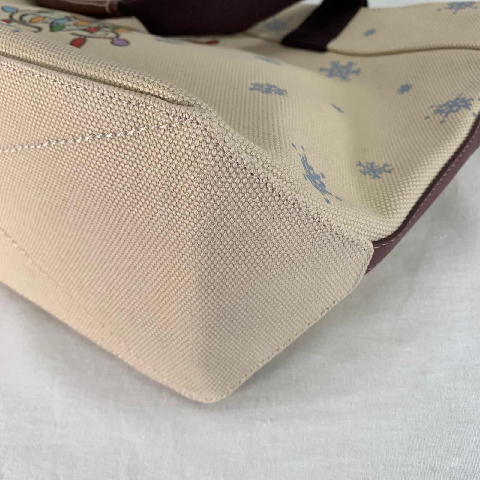 COACH コーチ キャンバストート バッグ スヌーピー アイス スケート 