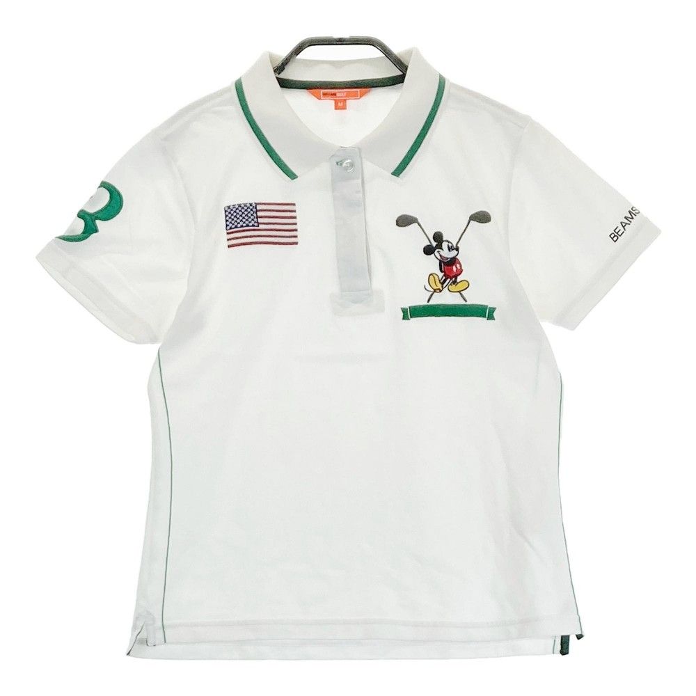 サイズ：M BEAMS GOLF ビームスゴルフ  ミッキーマウス 半袖ポロシャツ  ホワイト系 [240101365875]# ゴルフウェア レディース ストスト