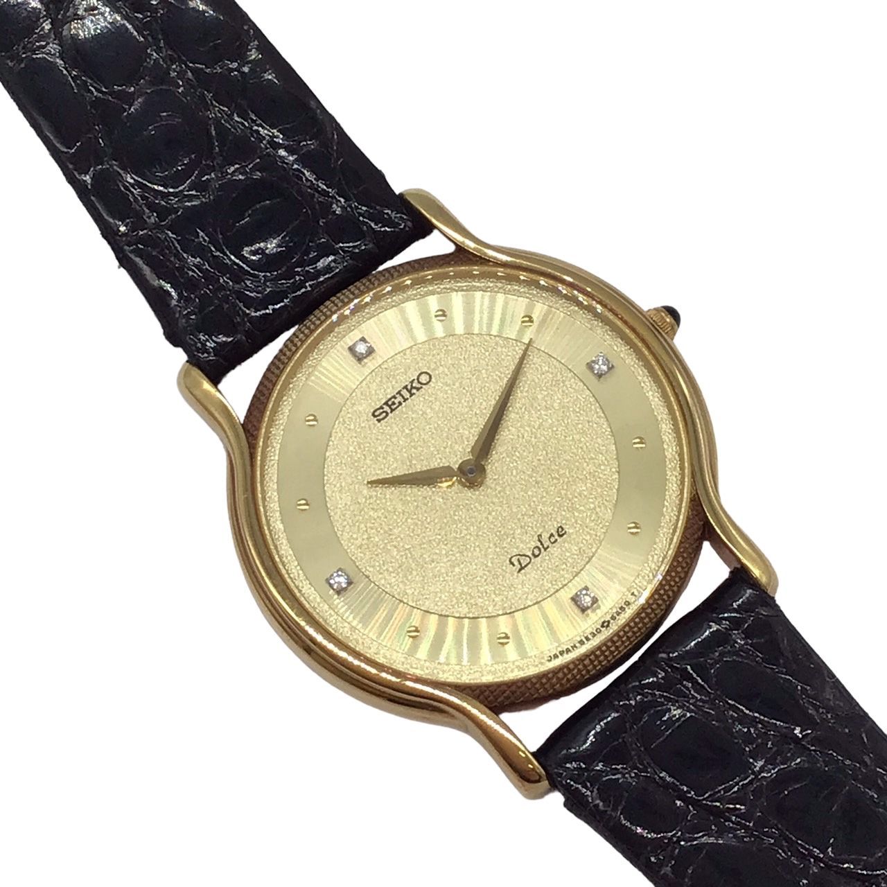 不働品】SEIKO セイコードルチェ5E30-6A30 18KTクォーツ腕時計 SEIKO 