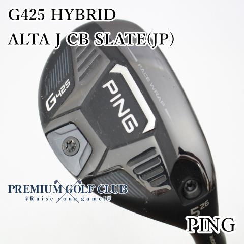 PING G425 4番ユーティリティ アルタJCB SLATE Sカバー付 PING G425 4U 22° ユーティリティ ALTA JCB Sフレックス