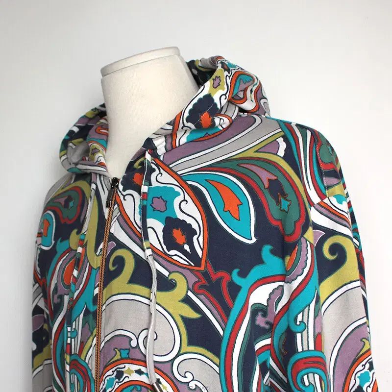 ETRO(エトロ) マルチカラー フード ジップアップ ジャケット 77
