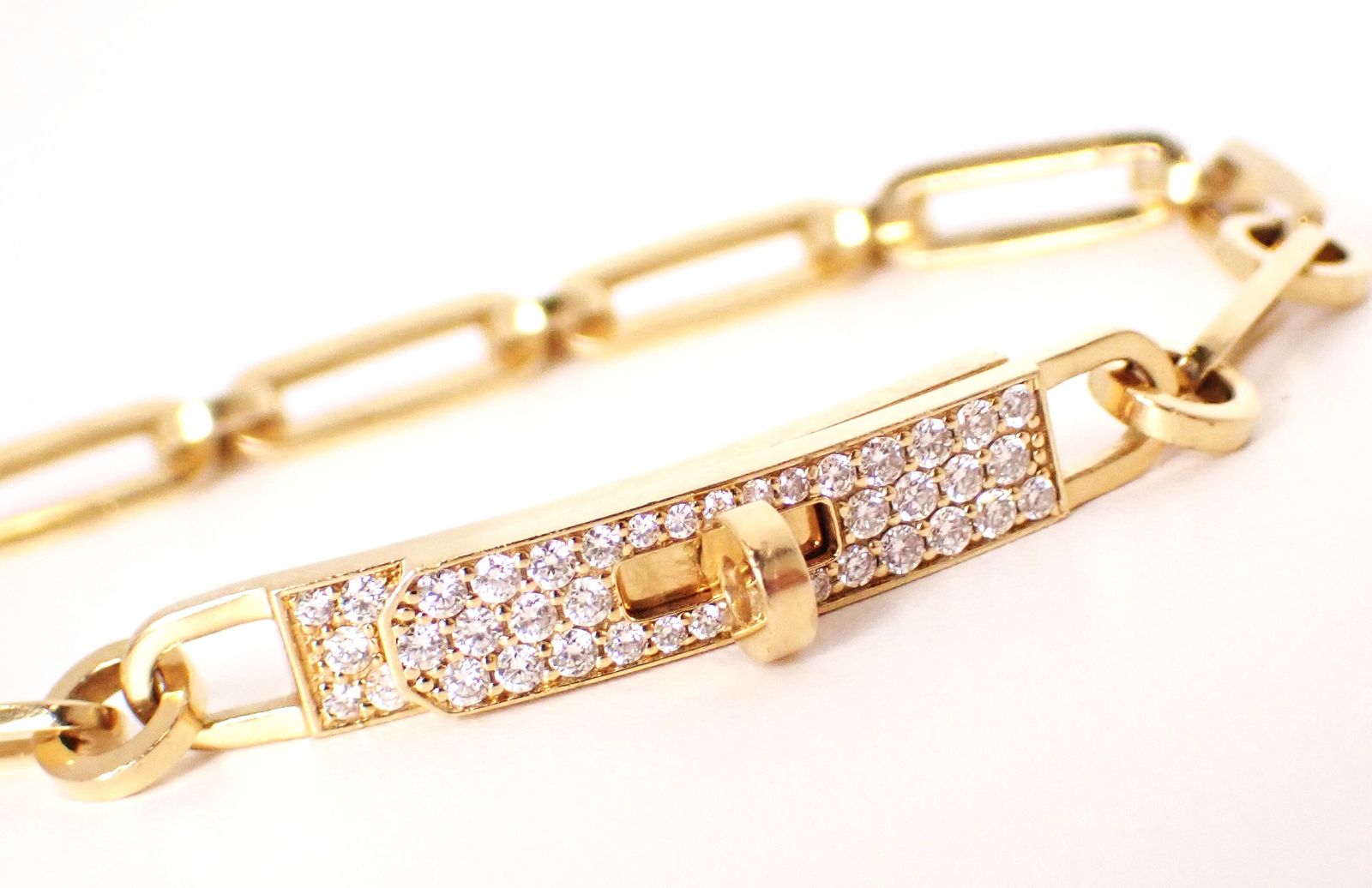 HERMES(エルメス) K18 ダイヤモンド ケリー ブレスレット D0.59ct 16.1 
