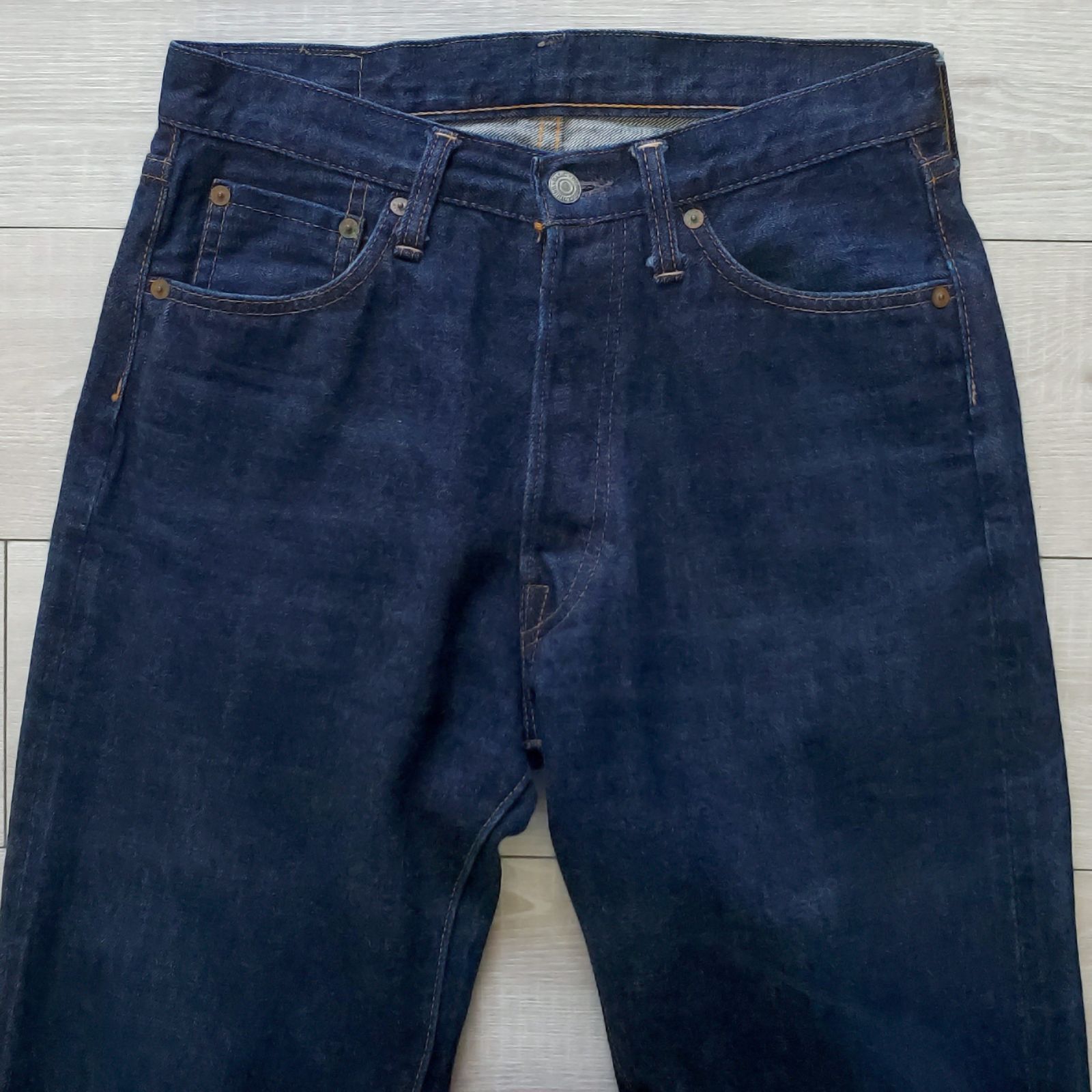 DENIME□USED 旧ドゥニーム オリゾンティ期 日本製 濃紺 セルヴィッチ 