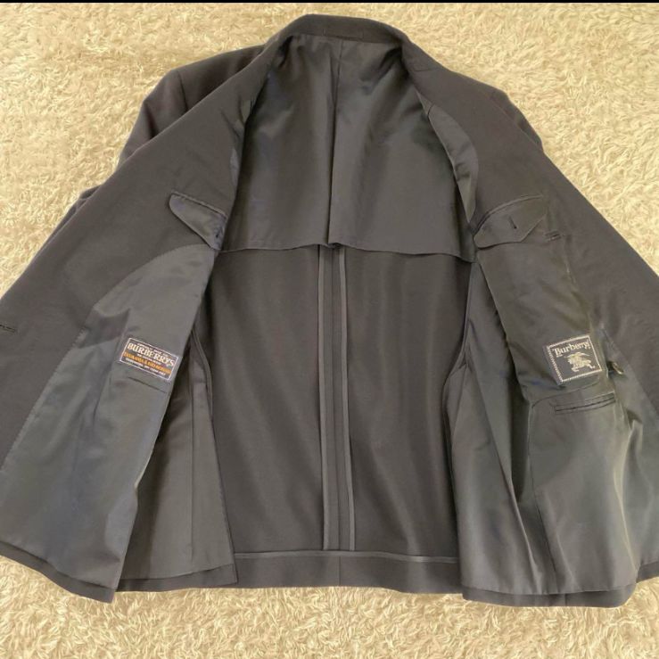 極美品✨バーバリー ロンドン セットアップ ダブル 紺ブレ 羊毛 モヘヤ 極美品✨バーバリー ロンドン セットアップ ダブル 紺ブレ 羊毛 モヘヤ