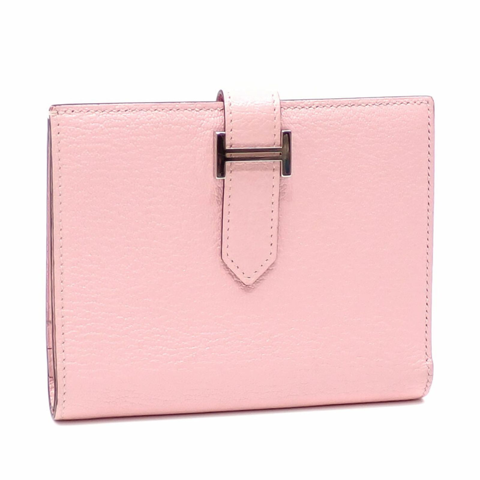 ★正規店購入 HERMES ベアン コンパクト ローズサクラ エルメス(Hermes) エルメス ベアン コンパクト 二つ折り 財布