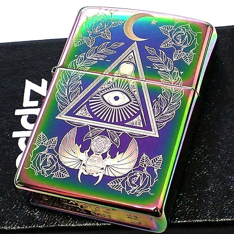 ZIPPO ライター レインボー ジッポ プロビデンスの目 美しい 虹色 