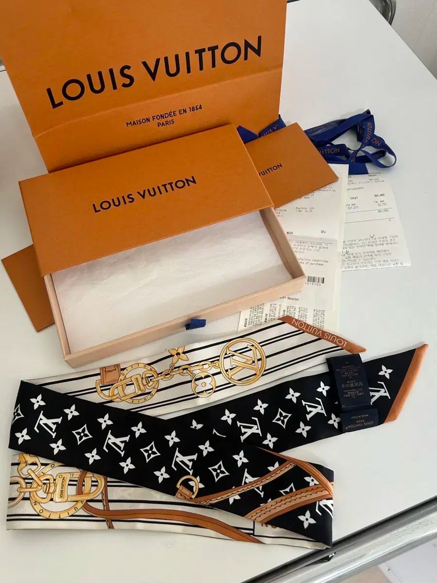 LOUIS VUITTON ルイヴィトン M77904 バンドーBB スカーフ シルク