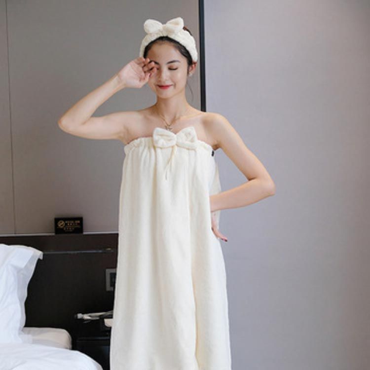 着るバスタオル ずり落ちない リポン付き ラップタオル プール