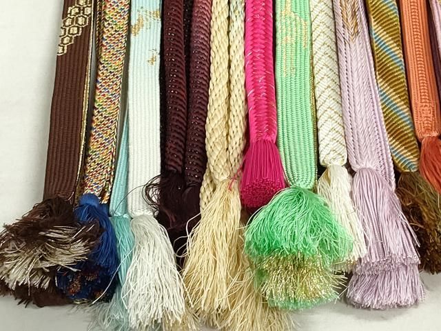 平和屋着物○和装小物 帯締め20本 高麗組 笹浪組 金銀糸 逸品  
