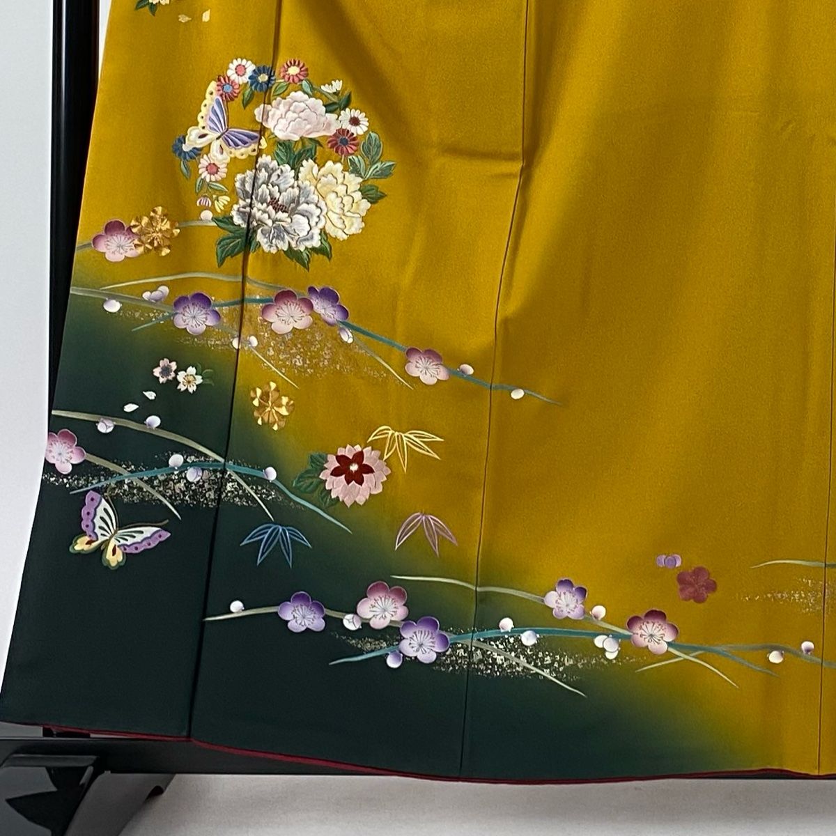 未使用近い　ほぼ美品　袷　正絹振袖フルセット　正絹　裄67.5 未使用近い ほぼ美品 袷 やまと謹製 正絹 訪問着 フルセット 158.5/65