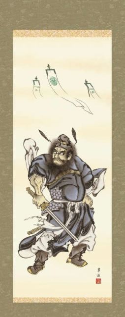 掛軸 五月 鐘鬼 子ども 節句 絵 中古 古物 骨董 19.02.09-3. 掛軸 五月 鐘鬼 子ども 節句 絵 中古 古物 骨董 19.02.09-3