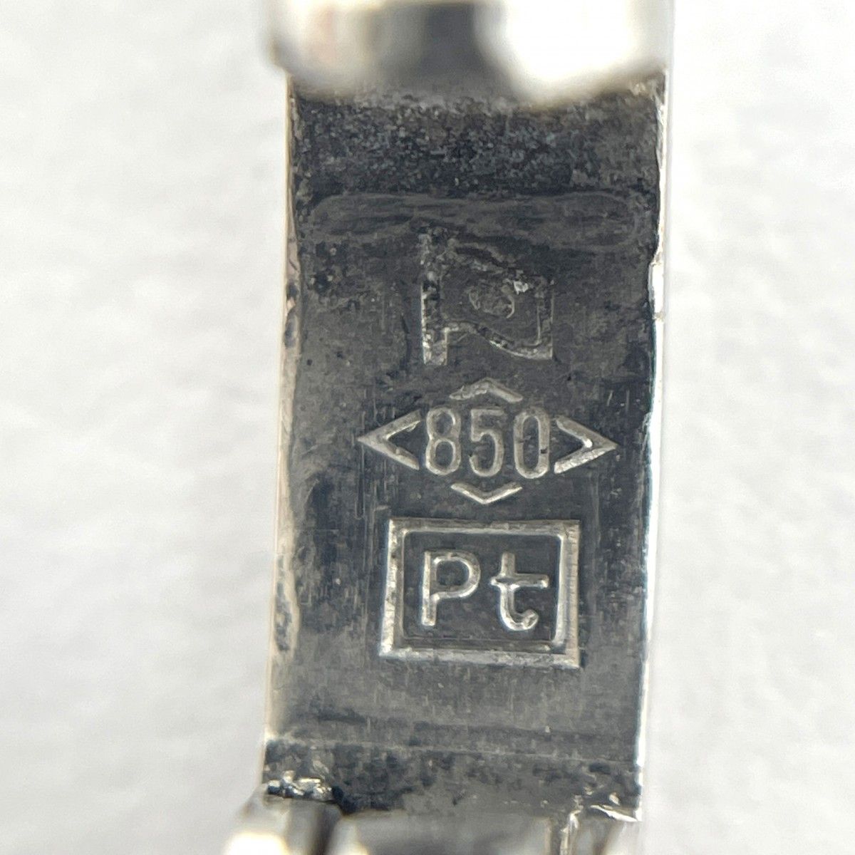 5khd323】喜平 ブレスレット Pt850 プラチナ 6面 ダブル 18.3cm 10.4g  