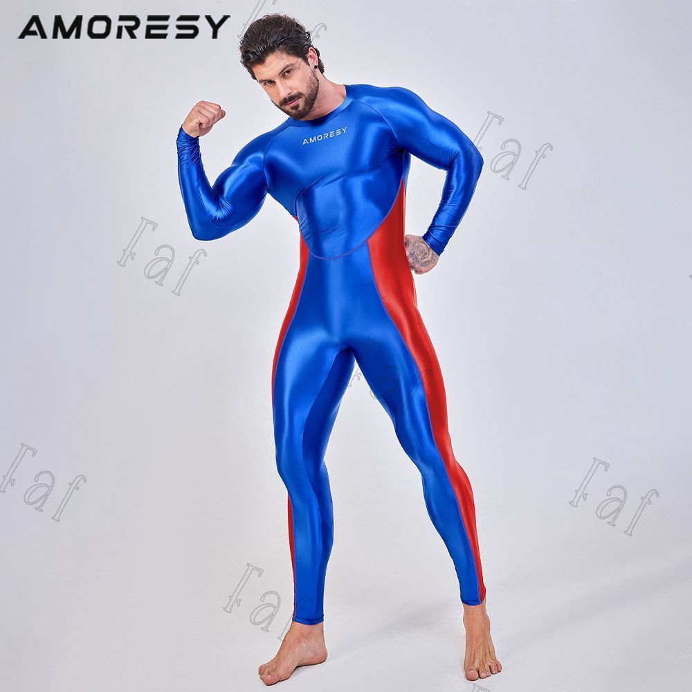 AMORESY Dracoシリーズ メンズ 長袖全身タイツ スパンデックス