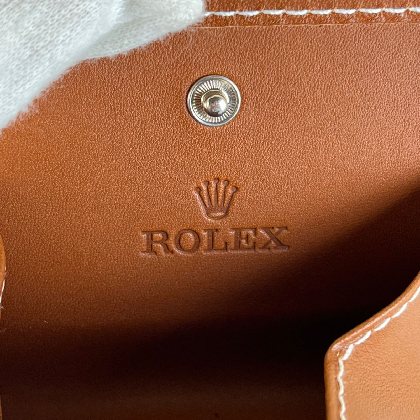 ROLEX レザー ケース 正規品 非売品 ロレックス 未使用級 非売品 ROLEX コインケース レザー ブラウン - メルカリ