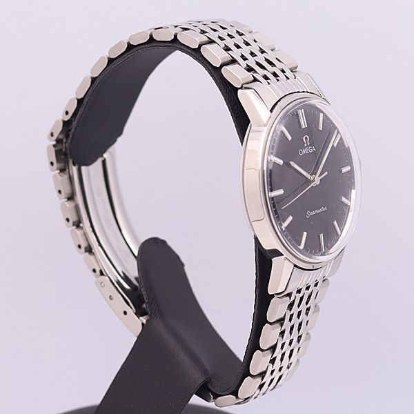 級 稼働 オメガ 手巻き シーマスター ラウンド 黒文字盤 メンズ腕時計 2703ABC5121600YSD