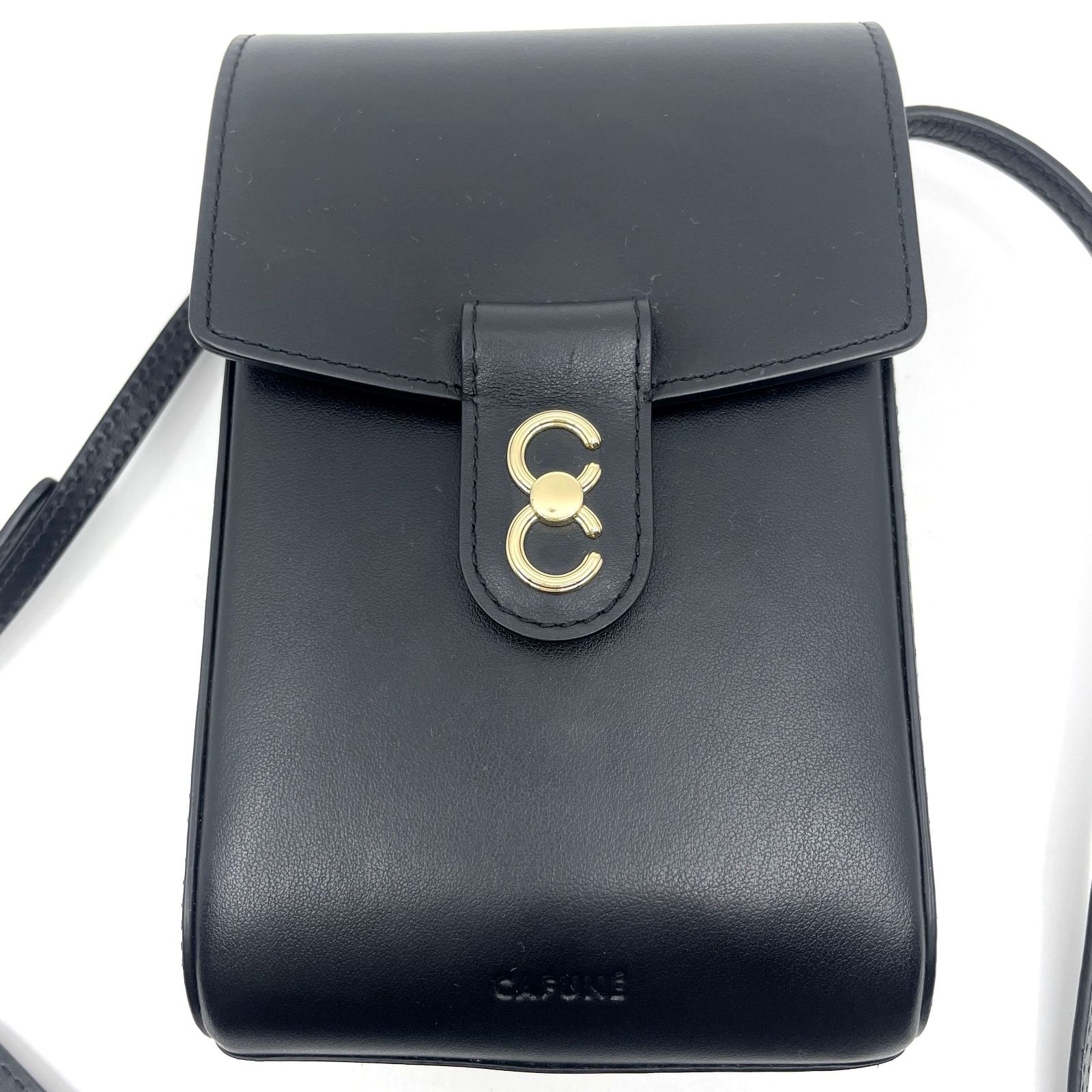 美品　CAFUNE　TRUNK BOX　ショルダー　ポシェット　レザー　黒 美品 CAFUNE TRUNK BOX ショルダー ポシェット レザー 黒 - メルカリ